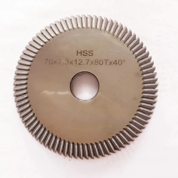 0011 double sided milling cutter HSS angular cutter replace for WenXing key cutting machines 201C 201D 100E1 100F 70x7.3x12.7
0011 double sided milling cutter HSS angular cutter replace for WenXing key cutting machines 201C 201D 100E1 100F 70x7.3x12.7
