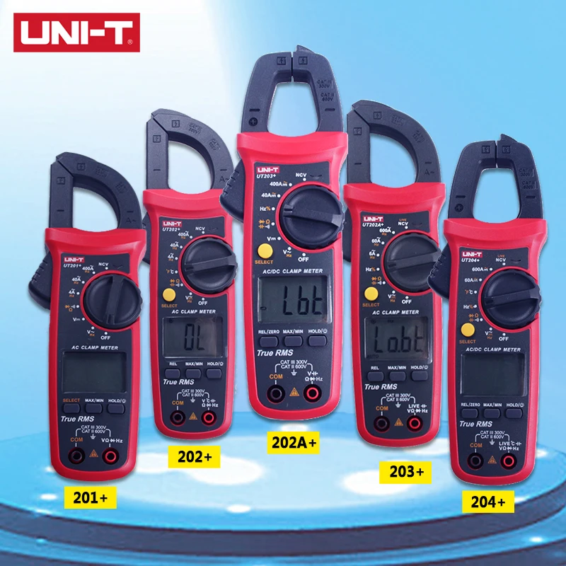 UNI-T Digital Clamp Meter UT201+/UT202+/UT203+/ut204 Plus/UT202A+ 400-600A Automatic Range True RMS High Precision Multimeter
UNI-T Digital Clamp Meter UT201+/UT202+/UT203+/ut204 Plus/UT202A+ 400-600A Automatic Range True RMS High Precision Multimeter