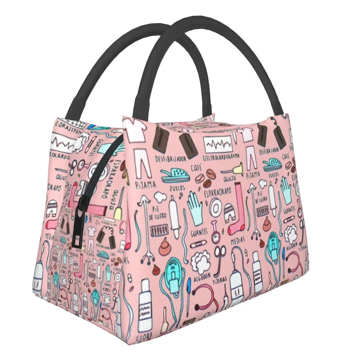 Cute Pink Fresh Cooler Bags Nurse Print Waterproof Oxford Cloth Portable Zipper Thermal Lunch Bags For Women Lunch Food Bags
Cute Pink Fresh Cooler Bags Nurse Print Waterproof Oxford Cloth Portable Zipper Thermal Lunch Bags For Women Lunch Food Bags