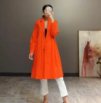 HOT SELLING Miyake Fold single-breasted the long sleeve trench coat turn-down collar solid loose long windbreaker IN STOCK
HOT SELLING Miyake Fold single-breasted the long sleeve trench coat turn-down collar solid loose long windbreaker IN STOCK