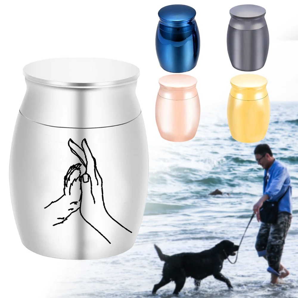 Urn keepsake carved dog paw and owner's hand cremation ashes urn aluminum alloy ashes jar pet mini ashes holder
Urn keepsake carved dog paw and owner's hand cremation ashes urn aluminum alloy ashes jar pet mini ashes holder