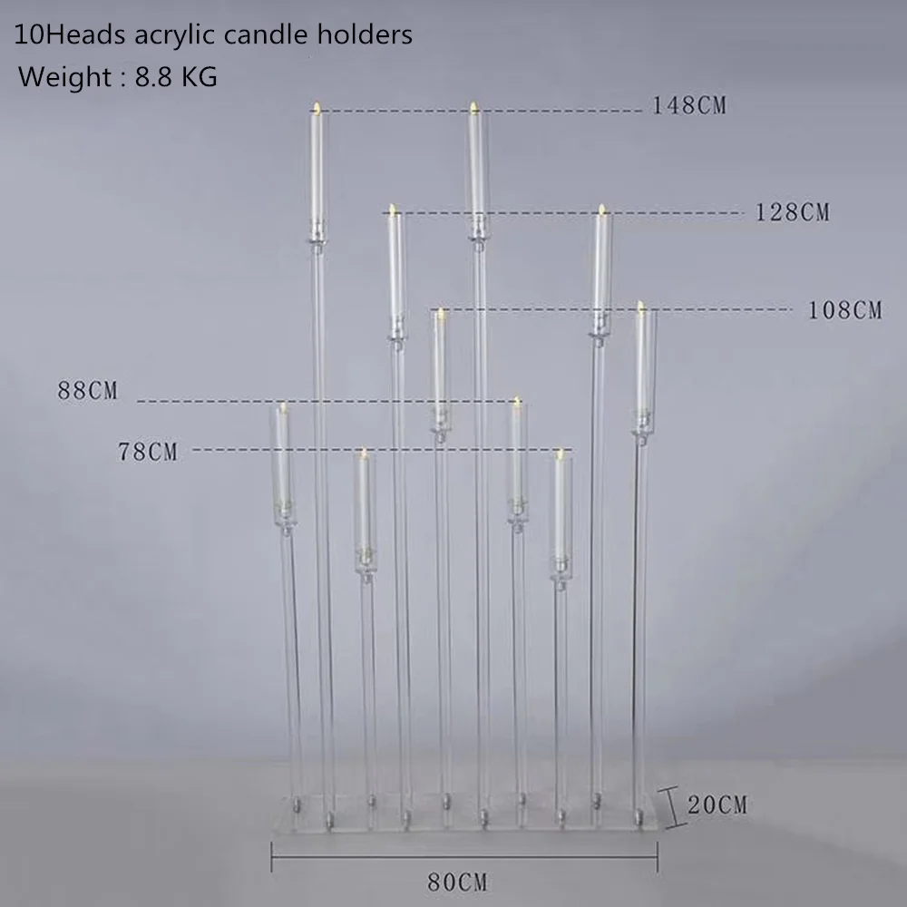 All Clear Candlesticks for Wedding, Candelabra, Table Centerpieces Holder, Candelabra for Party, Home, 10 Heads
All Clear Candlesticks for Wedding, Candelabra, Table Centerpieces Holder, Candelabra for Party, Home, 10 Heads