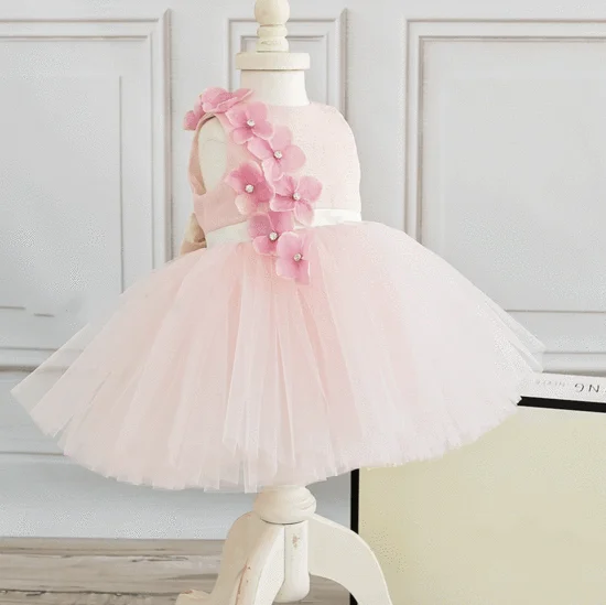Cute Tutu Pink Birthday Party Gowns Tulle Handmade Flowers Knee Length Flower Girl Dress Toddler Clothes
Cute Tutu Pink Birthday Party Gowns Tulle Handmade Flowers Knee Length Flower Girl Dress Toddler Clothes