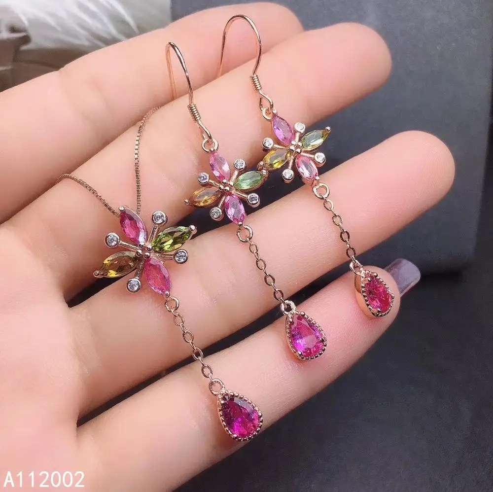 KJJEAXCMY fine jewelry natural Tourmaline 925 sterling silver women pendant necklace earrings set support test luxury
KJJEAXCMY fine jewelry natural Tourmaline 925 sterling silver women pendant necklace earrings set support test luxury