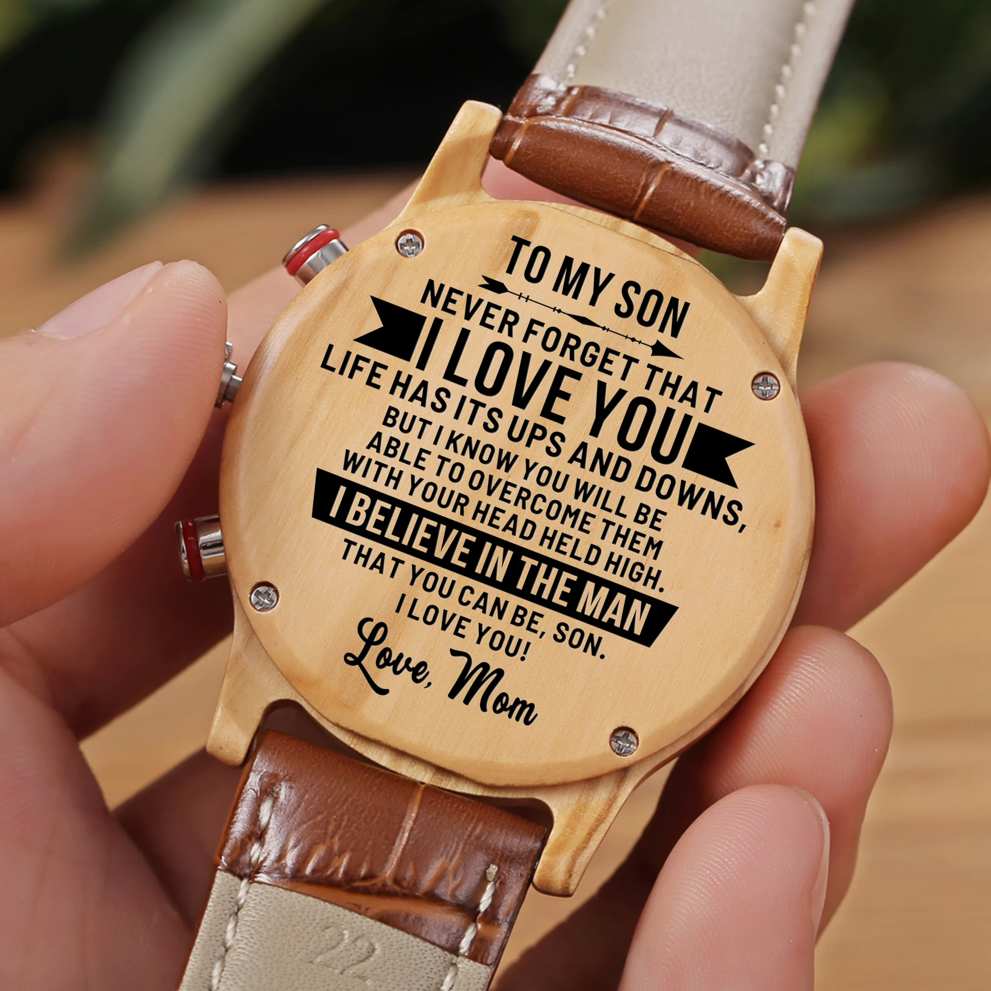 Mom To My Son Automatic Quartz stainless Steel Engraved Watches Luxury Fashion Men Watches Kids Watch Leather
Mom To My Son Automatic Quartz stainless Steel Engraved Watches Luxury Fashion Men Watches Kids Watch Leather