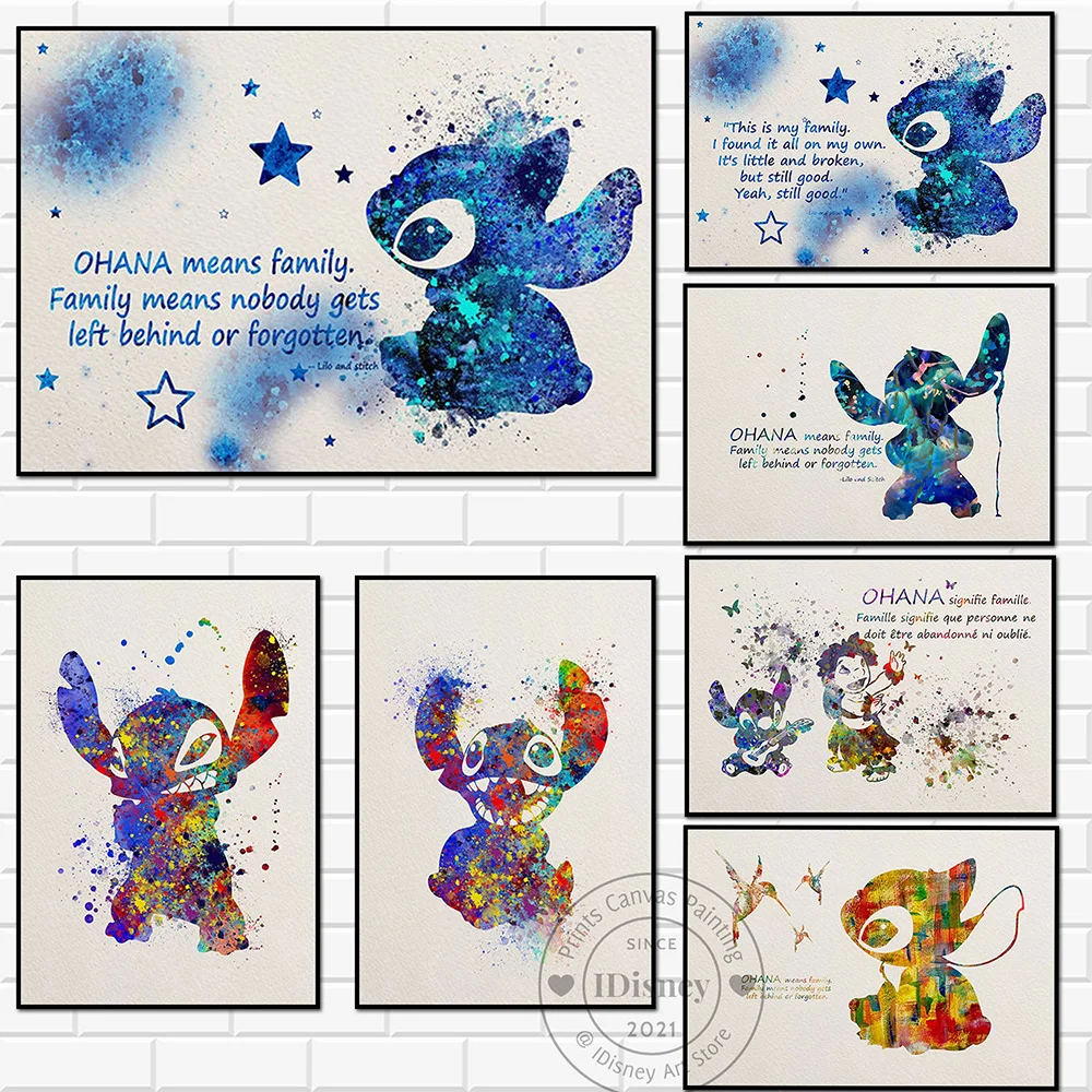 Disney Abstract Watercolor Poster Lilo Stitch Quotes Prints On Canvas Painting Wall Art Picture For Kids Kawaii Room Home Decor
Disney Abstract Watercolor Poster Lilo Stitch Quotes Prints On Canvas Painting Wall Art Picture For Kids Kawaii Room Home Decor