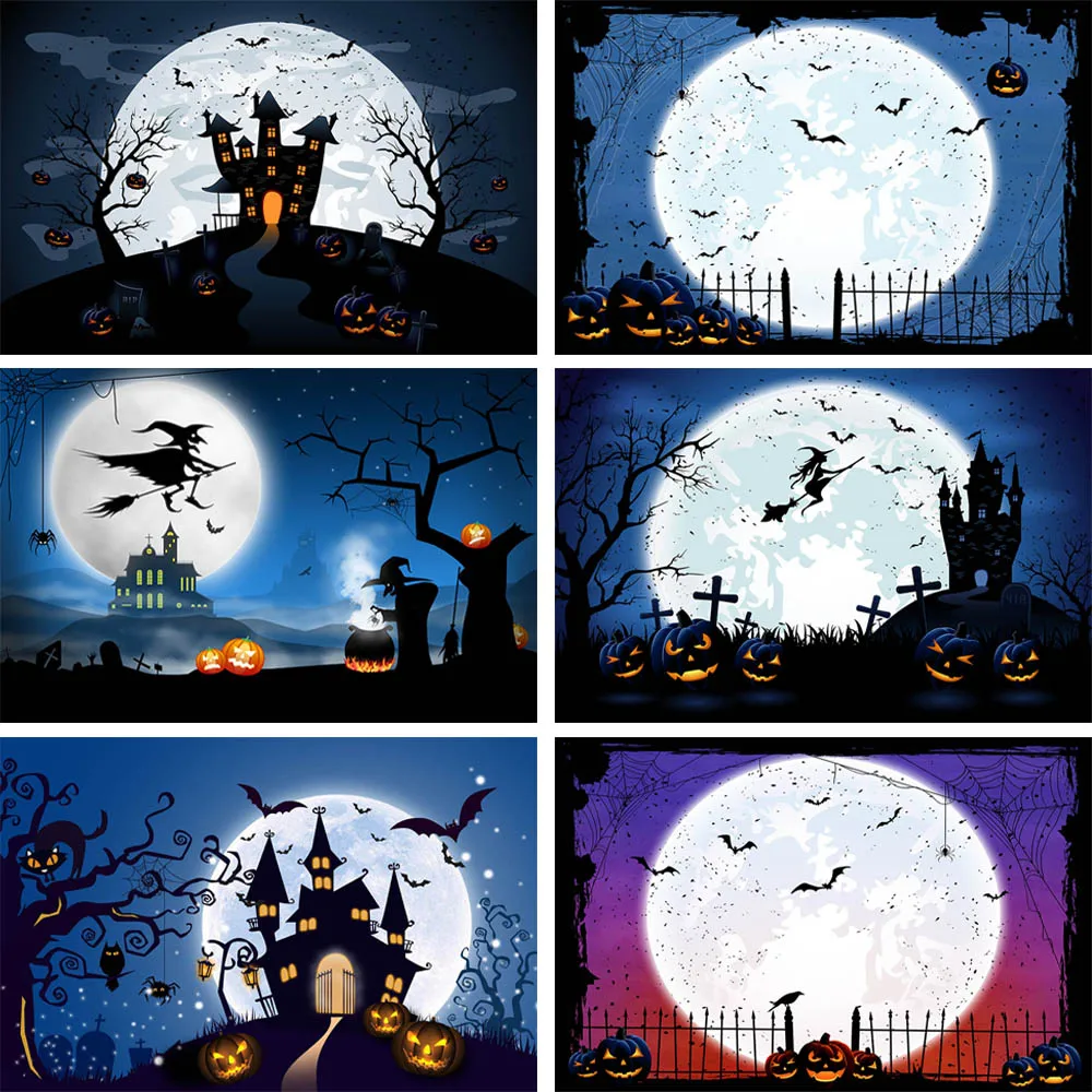 Happy Halloween Photography Background Scary Pumpkin Big Moon Haunted House Child Birthday Portrait Party Backdrop Photo Studio
Happy Halloween Photography Background Scary Pumpkin Big Moon Haunted House Child Birthday Portrait Party Backdrop Photo Studio