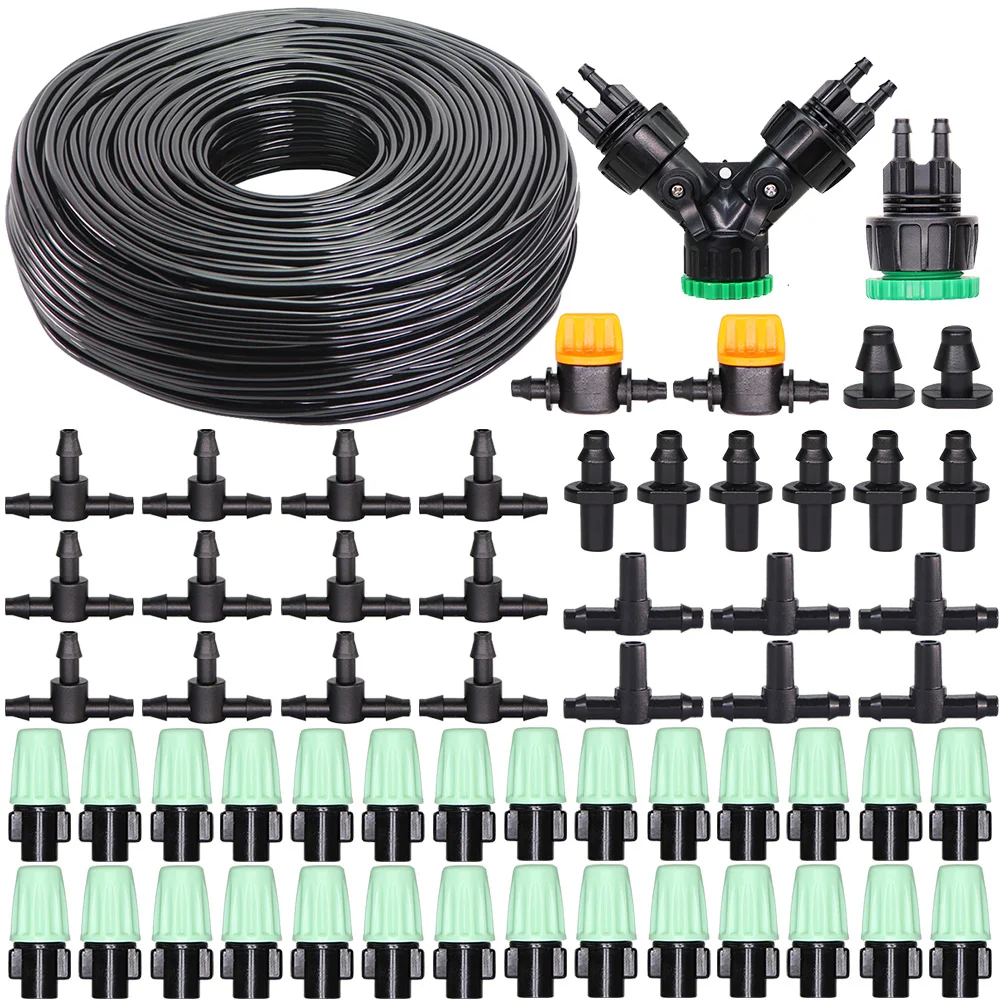 10m-50m Micro Drip Irrigation Watering Kit System 1/4''Automatic Garden Self Water Flower Lawn Adjustable Dripper Atomizer
10m-50m Micro Drip Irrigation Watering Kit System 1/4''Automatic Garden Self Water Flower Lawn Adjustable Dripper Atomizer