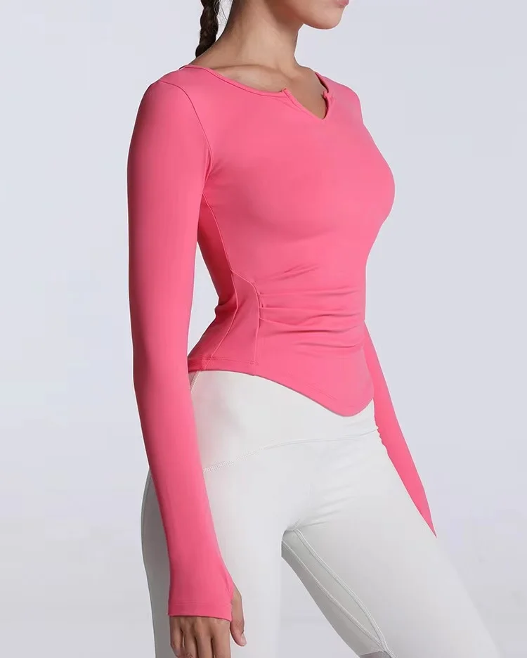 Wmuncc Sports T-shirt Women's Long-sleeved Running Thin Fitness Top Slim Slim Sexy Yoga Wear
Wmuncc Sports T-shirt Women's Long-sleeved Running Thin Fitness Top Slim Slim Sexy Yoga Wear