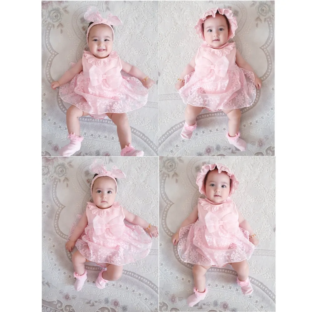 2020 New Summer Baby Dresses Newborn Baby Lace Bow Princess Dress For Baby 1st Birthday Dress+Headband+Hat +Socks Kids Clothing
2020 New Summer Baby Dresses Newborn Baby Lace Bow Princess Dress For Baby 1st Birthday Dress+Headband+Hat +Socks Kids Clothing