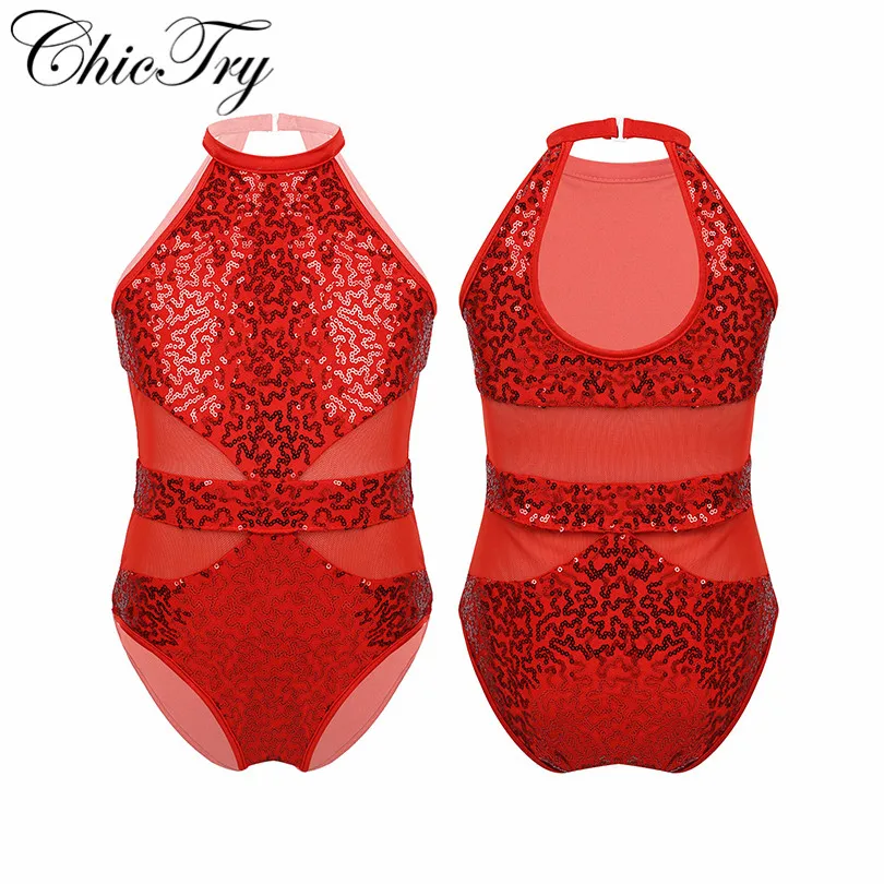 Girls Ballet Dress Sleeveless Halter Sparkly Sequins Mesh Splice Cutouts Back Ballet Dance Gymnastics Leotard Jumpsuit Dancewear
Girls Ballet Dress Sleeveless Halter Sparkly Sequins Mesh Splice Cutouts Back Ballet Dance Gymnastics Leotard Jumpsuit Dancewear