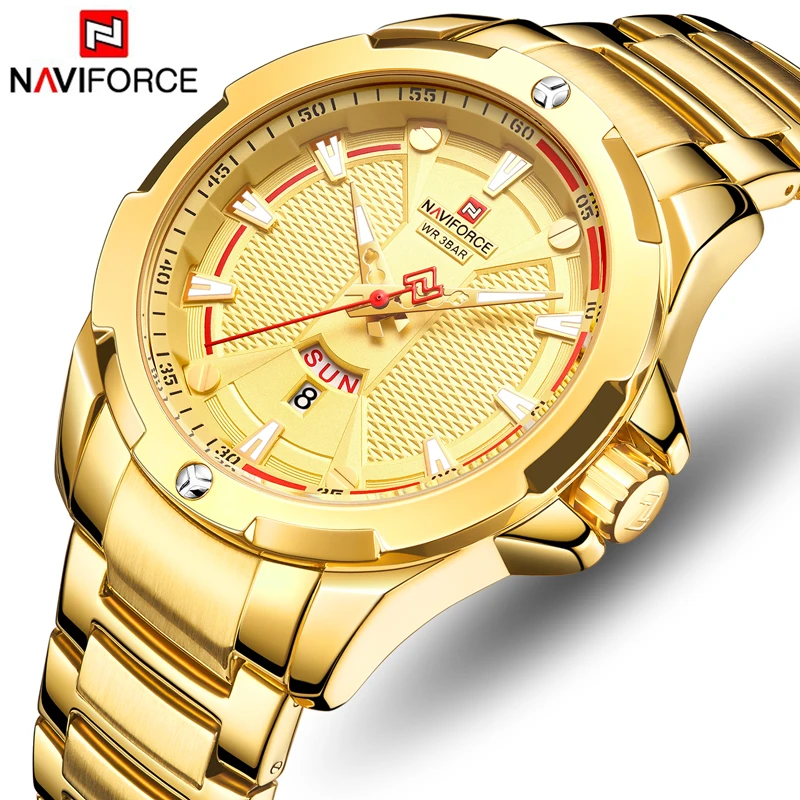 Часы наручные NAVIFORCE Мужские кварцевые, брендовые Роскошные модные спортивные водонепроницаемые в стиле милитари, золотистые деловые
Часы наручные NAVIFORCE Мужские кварцевые, брендовые Роскошные модные спортивные водонепроницаемые в стиле милитари, золотистые деловые