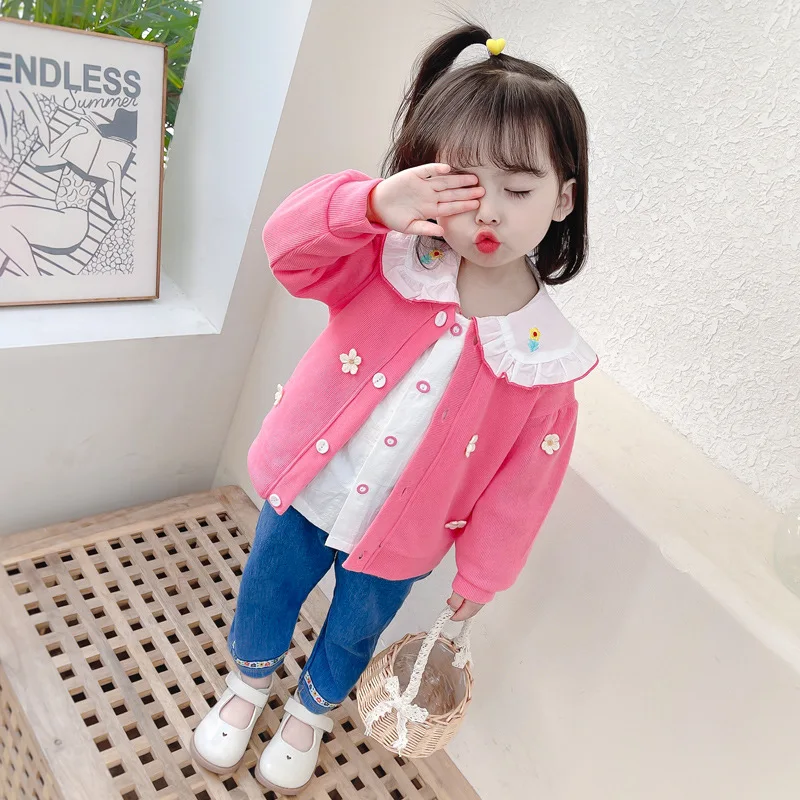 1-5Years Sweet Girls Clothes Set Spring Shirt+ Flower Cardigan+ Blue Jeans Suits Toddler Girl Casual 2-Piece Sets
1-5Years Sweet Girls Clothes Set Spring Shirt+ Flower Cardigan+ Blue Jeans Suits Toddler Girl Casual 2-Piece Sets