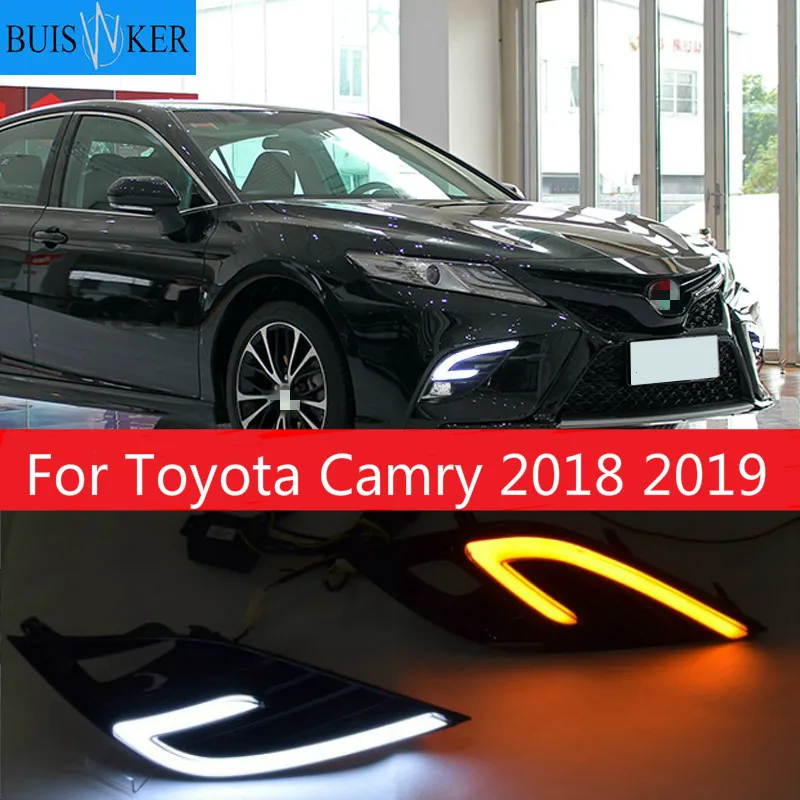 2pcs For Toyota Camry 2018 2019 XSE SE DRL LED Fog Lamp Daytime Running Lights Driving Light With Turn Signal lamp
2pcs For Toyota Camry 2018 2019 XSE SE DRL LED Fog Lamp Daytime Running Lights Driving Light With Turn Signal lamp