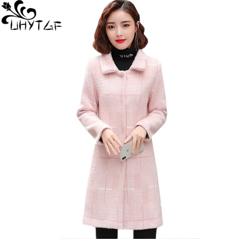 UHYTGF Quality Gold Mink Fleece Autumn Winter Woolen Coat 2022 Mid-length Elegant Women's Tops Korean Slim Big Size Jacket 1304
UHYTGF Quality Gold Mink Fleece Autumn Winter Woolen Coat 2022 Mid-length Elegant Women's Tops Korean Slim Big Size Jacket 1304