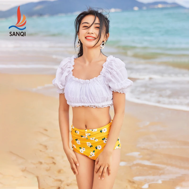 SANQi female swimsuit split sexy square neck split high waist thin hot spring swimwear women's two-piece swimming suit wear
SANQi female swimsuit split sexy square neck split high waist thin hot spring swimwear women's two-piece swimming suit wear