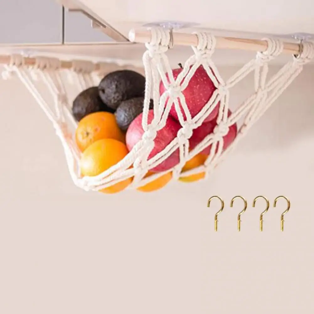 Cabinet Hammock Punch-free DIY Cabinet Food Hammock Handmade Cotton Rope Woven Vegetable Fruit Hanging Basket for Bananas
Cabinet Hammock Punch-free DIY Cabinet Food Hammock Handmade Cotton Rope Woven Vegetable Fruit Hanging Basket for Bananas