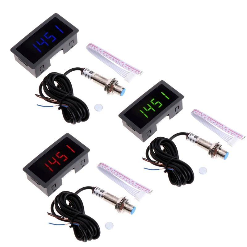 เครื่องวัดความเร็วรอบดิจิทัลพร้อมเซ็นเซอร์ตรวจจับระยะ (Digital RPM Tachometer with Proximity Sensor)
