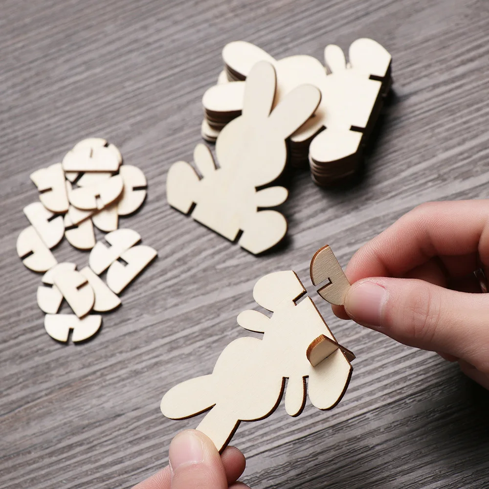 10PCs Easter Cartoon Bunny Wood Chips Cute 3D DIY Blank Wood Chips Painted Ornaments Home Decor Craft Bunny Easter Decoration
10PCs Easter Cartoon Bunny Wood Chips Cute 3D DIY Blank Wood Chips Painted Ornaments Home Decor Craft Bunny Easter Decoration