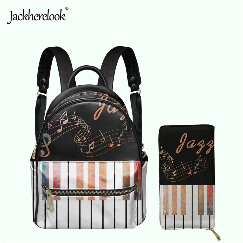 Jackherelook Piano Music Note Design Mini Backpack for Women Clutch Wallet Female Bag Set Girls Small Schoolbag Satchel Mochila
Jackherelook Piano Music Note Design Mini Backpack for Women Clutch Wallet Female Bag Set Girls Small Schoolbag Satchel Mochila