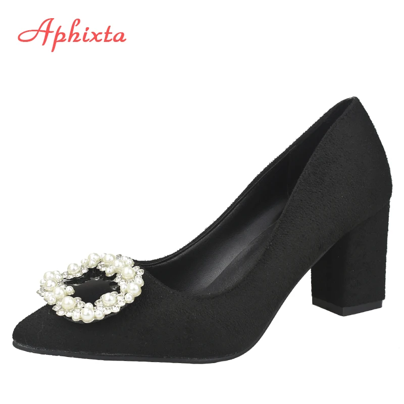 Aphixta Big Size 48 Pumps Women 7cm 5cm Square Heels Pearl Buckle Shoes Woman Classics Pointed Toe Dress Official Party Shoes
Aphixta Big Size 48 Pumps Women 7cm 5cm Square Heels Pearl Buckle Shoes Woman Classics Pointed Toe Dress Official Party Shoes