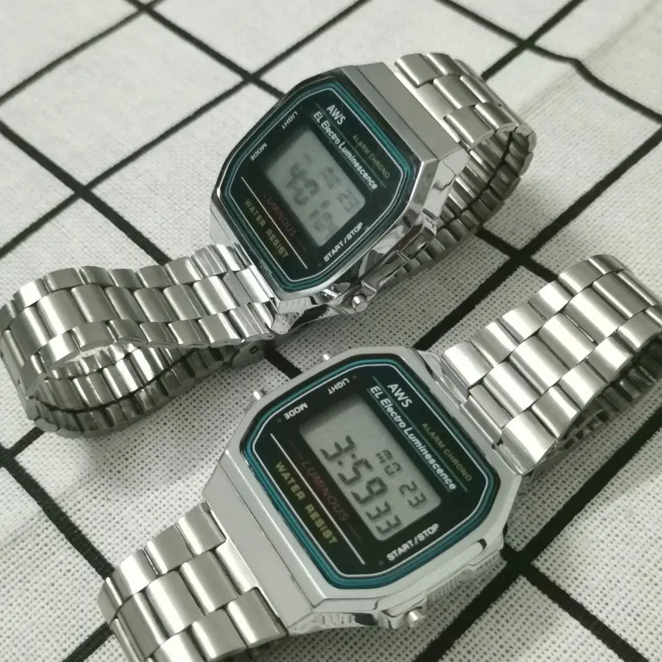 A168W Men LED Digital Watch Men Sports Watches Men F91 Stainless Steel Wristwatch 2020 AWS silver mouse A159 limted
A168W Men LED Digital Watch Men Sports Watches Men F91 Stainless Steel Wristwatch 2020 AWS silver mouse A159 limted