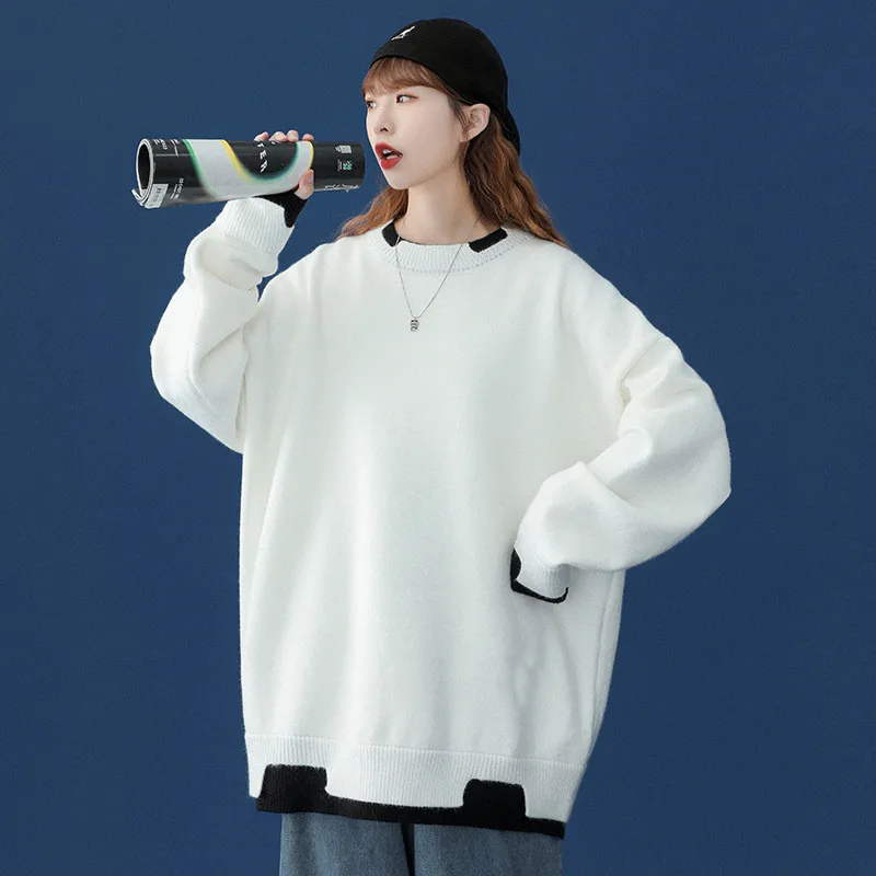 Women's O-Neck Long Sleeve Pullover Female Knitwear Sweaters Ladies' Pullover Shirt Loose Knitted Tops Monochromatic Spring Autu
Women's O-Neck Long Sleeve Pullover Female Knitwear Sweaters Ladies' Pullover Shirt Loose Knitted Tops Monochromatic Spring Autu