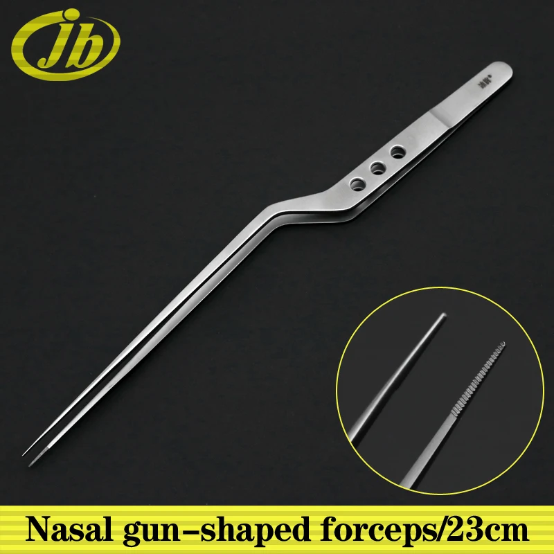 Nasal gun-shaped forceps 23cm stainless steel cosmetic plastic surgery surgical operating instrument
Nasal gun-shaped forceps 23cm stainless steel cosmetic plastic surgery surgical operating instrument