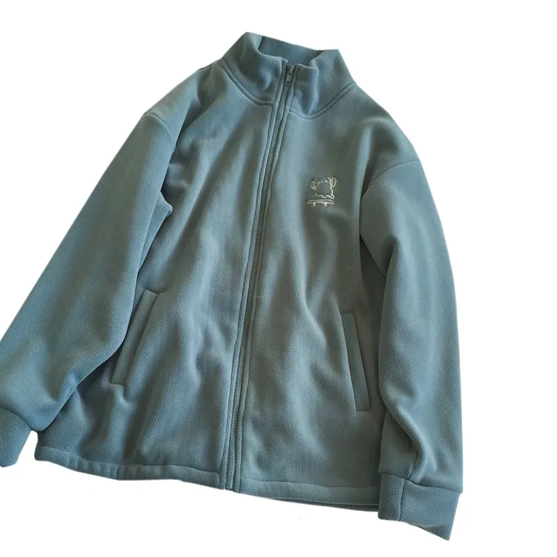 Warm Stove Thicken Autumn Winter Clothes Orly Velvet Embroidery High Collar Zipper Sweatshirt Women Hoodies Fleece Coat Lady
Warm Stove Thicken Autumn Winter Clothes Orly Velvet Embroidery High Collar Zipper Sweatshirt Women Hoodies Fleece Coat Lady