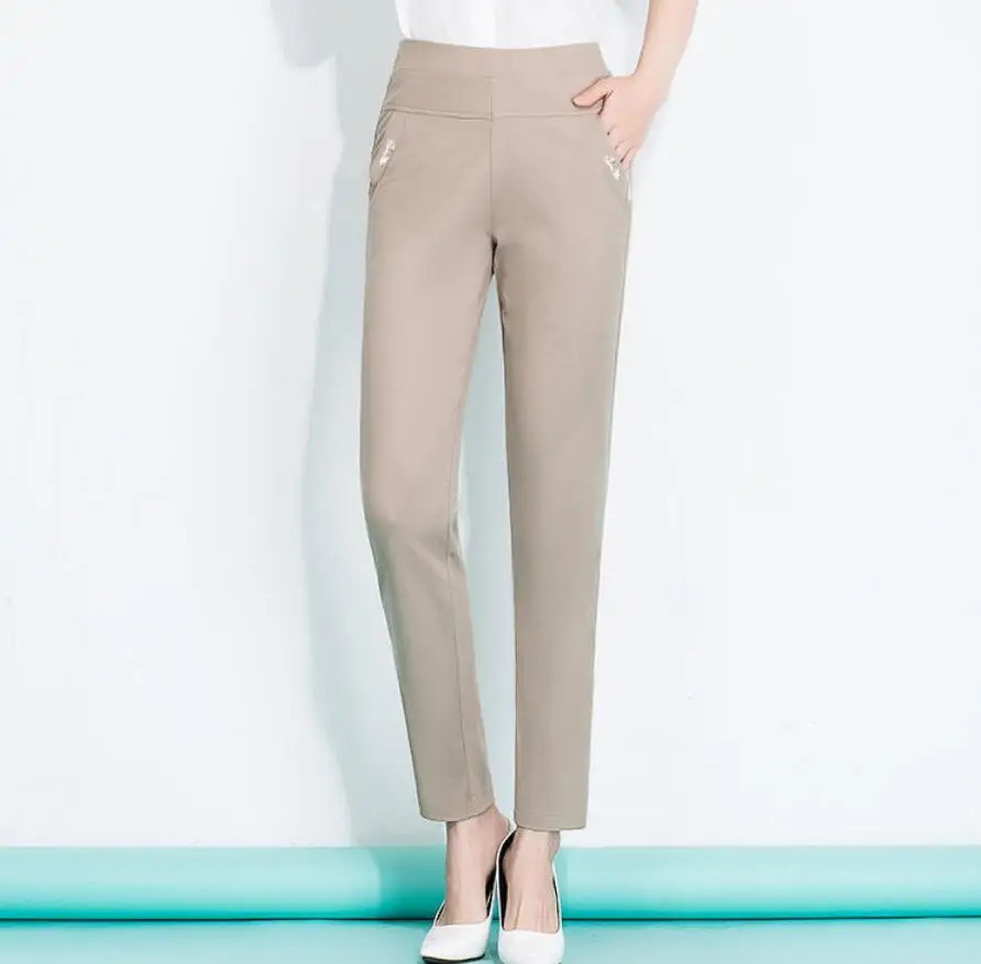 Middle Aged and Old Women Summer Pants Female Slim Strecth Casual Elastic Waist Straight Pants s877
Middle Aged and Old Women Summer Pants Female Slim Strecth Casual Elastic Waist Straight Pants s877