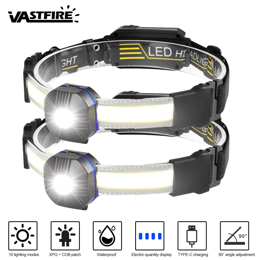 2PCS LED+COB Induction Motion Headlamp 10 Mode USB Charging Power Display Waterproof Fishing Riding Headlight Head Light Torch
2PCS LED+COB Induction Motion Headlamp 10 Mode USB Charging Power Display Waterproof Fishing Riding Headlight Head Light Torch