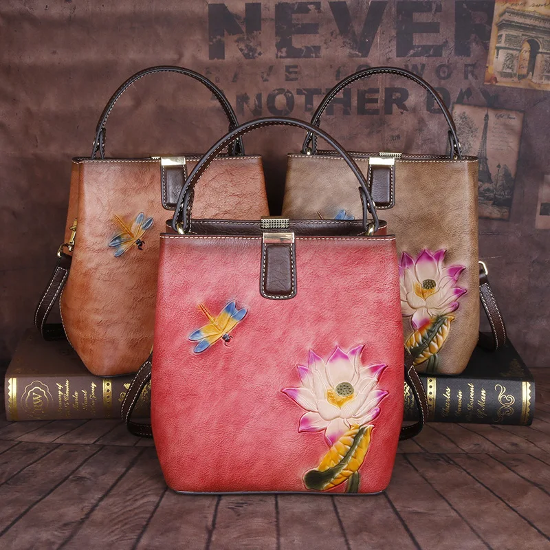 Cowhide New Retro Embossed Handmade Classic Multi-Function Women's Handbags Brand High Quality Luxury Shoulder Bags
Cowhide New Retro Embossed Handmade Classic Multi-Function Women's Handbags Brand High Quality Luxury Shoulder Bags