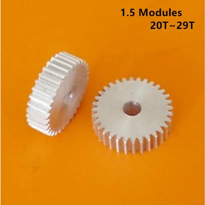 1.5 Modules 20/21/22/23/24/25/26/27/28/29T Tooth Bore 6-20mm Aluminium Alloy Straight Gear without steps
1.5 Modules 20/21/22/23/24/25/26/27/28/29T Tooth Bore 6-20mm Aluminium Alloy Straight Gear without steps