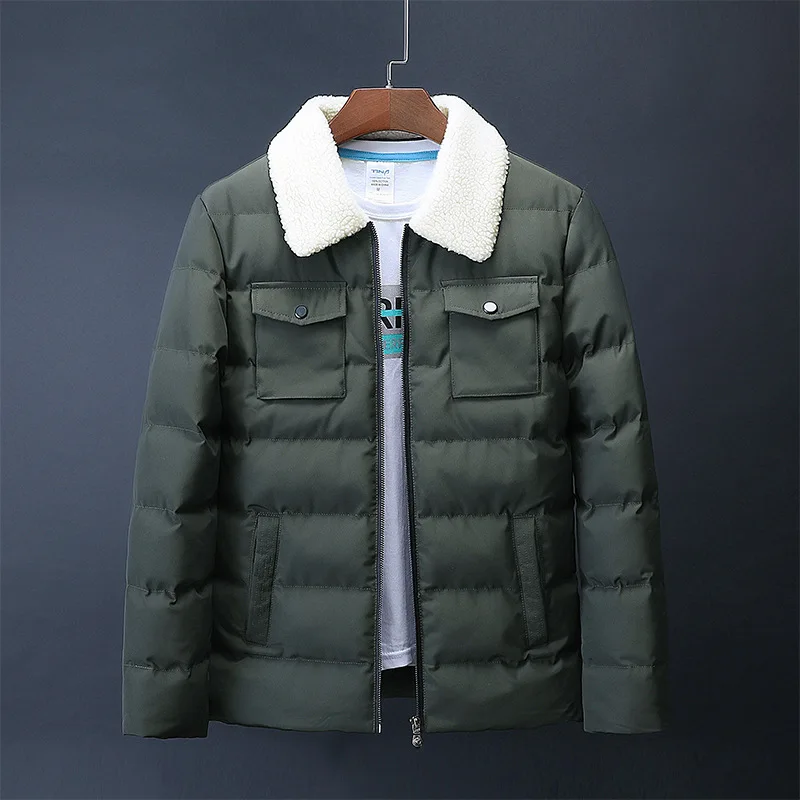 Winter Men'S Wear Fold-down Collar Cotton-padded Clothes-Teenager Cotton-padded Jacket Korean-style Slim Fit Men's Casual Warm
Winter Men'S Wear Fold-down Collar Cotton-padded Clothes-Teenager Cotton-padded Jacket Korean-style Slim Fit Men's Casual Warm