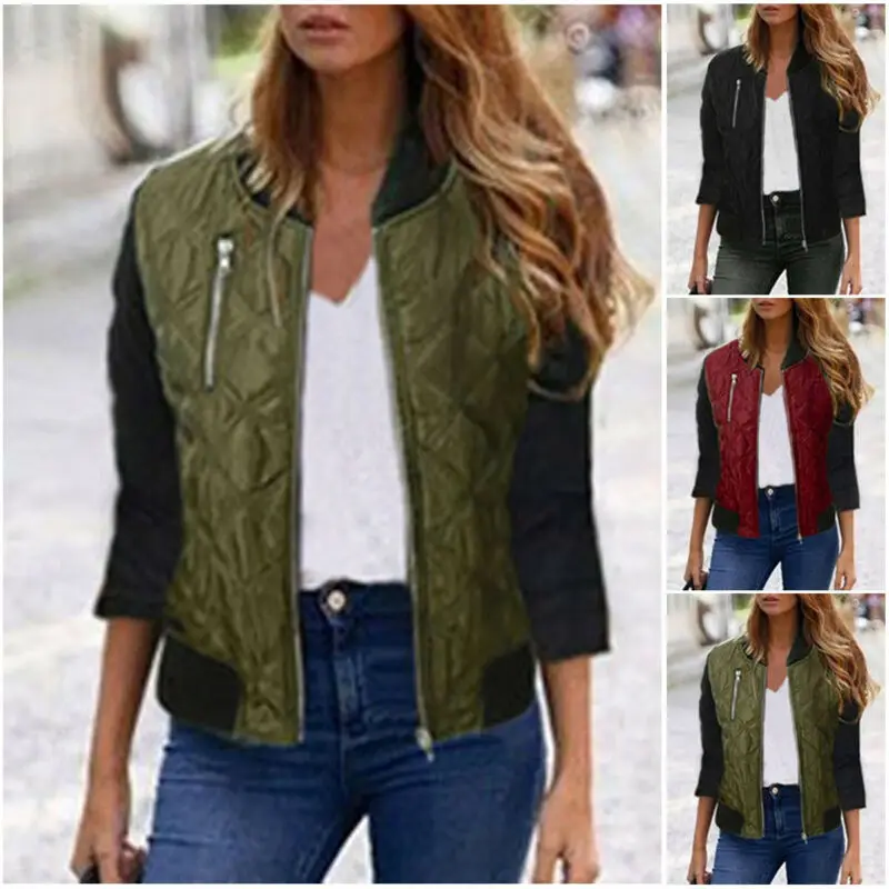 New Women Autumn Cotton Jacket Flight Coat Zip Up Cool Girl Moto Biker Casual Long Sleeve Coat Jacket Tops Tide Streetwear
New Women Autumn Cotton Jacket Flight Coat Zip Up Cool Girl Moto Biker Casual Long Sleeve Coat Jacket Tops Tide Streetwear