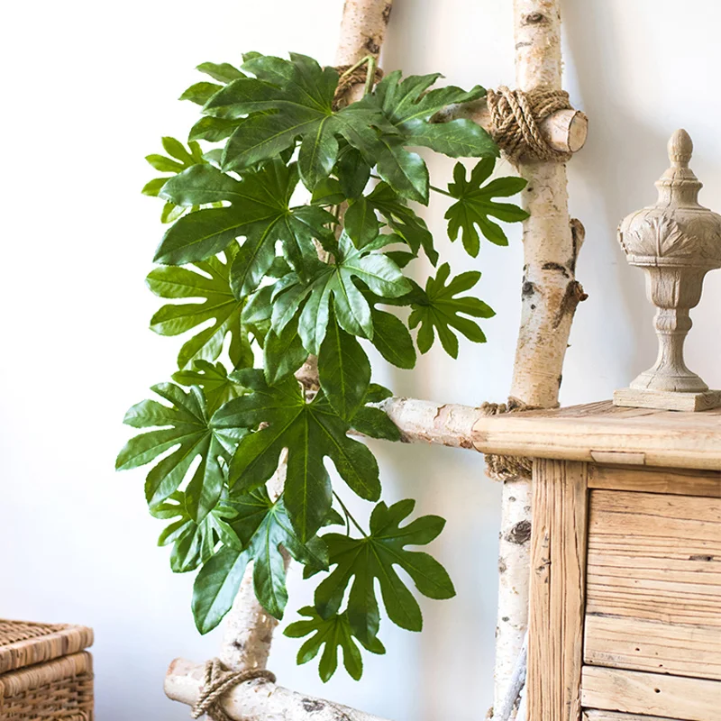 Artificial Hanging Plants Plastic Palm Vine Green Monstera Leaf Autumn Ivy Suitable for Garden Wedding Home Decor Accessories
Artificial Hanging Plants Plastic Palm Vine Green Monstera Leaf Autumn Ivy Suitable for Garden Wedding Home Decor Accessories
