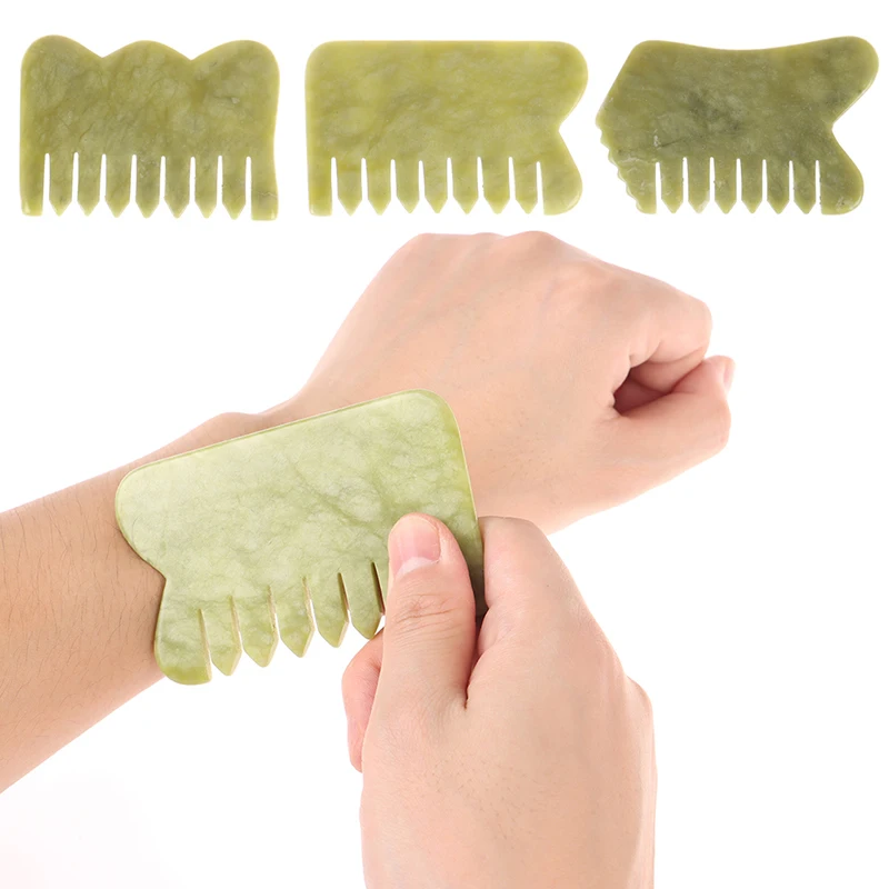 1PCS Natural Jade Stone Comb Guasha Board Comb Shape Massage Hand Massager Relaxation Comb Health Care
1PCS Natural Jade Stone Comb Guasha Board Comb Shape Massage Hand Massager Relaxation Comb Health Care