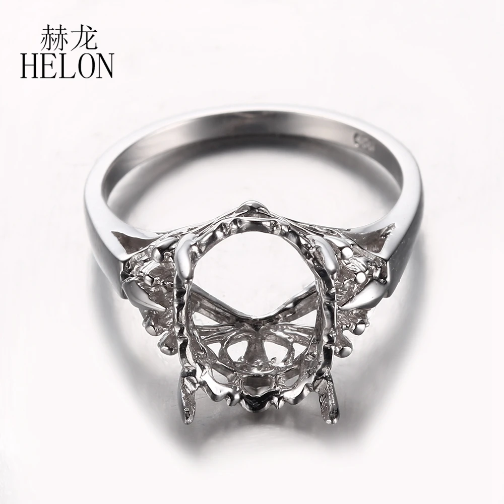HELON Sterling Silver 925 9X12mm Oval Cut Filigree Antique Vintage Semi Mount Engagement Wedding Ring Women Fine Jewelry Ring
HELON Sterling Silver 925 9X12mm Oval Cut Filigree Antique Vintage Semi Mount Engagement Wedding Ring Women Fine Jewelry Ring
