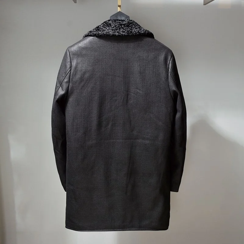 Fashion Winter Men Faux Leather Jacket Thick Lapel Single-Breasted Pocket Long-Sleeve Outerwear Asymmetry Button Casual Coat
Fashion Winter Men Faux Leather Jacket Thick Lapel Single-Breasted Pocket Long-Sleeve Outerwear Asymmetry Button Casual Coat