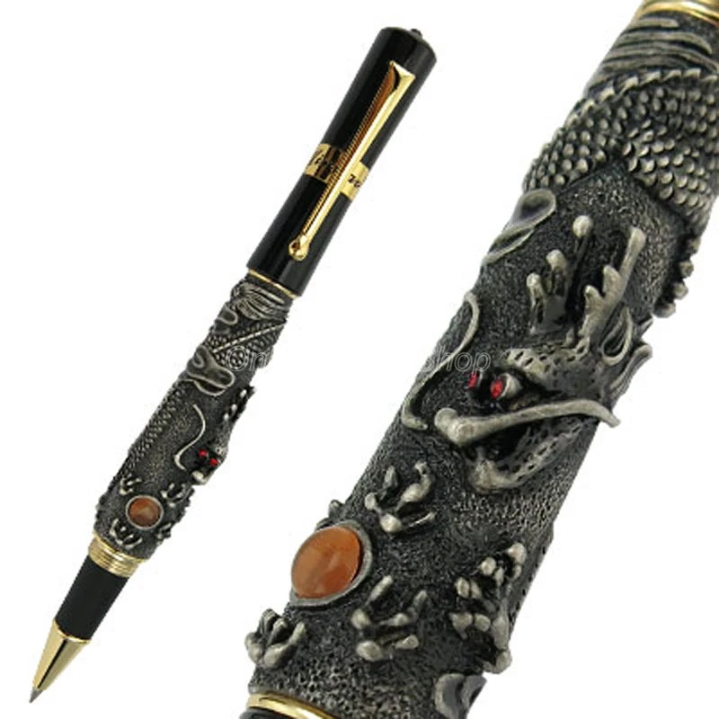 Jinhao Classic Flying Dragon Rollerball Pen Metal Embossing, Noble Grey Color Writing Gift Pen Fit Office & School & Home
Jinhao Classic Flying Dragon Rollerball Pen Metal Embossing, Noble Grey Color Writing Gift Pen Fit Office & School & Home