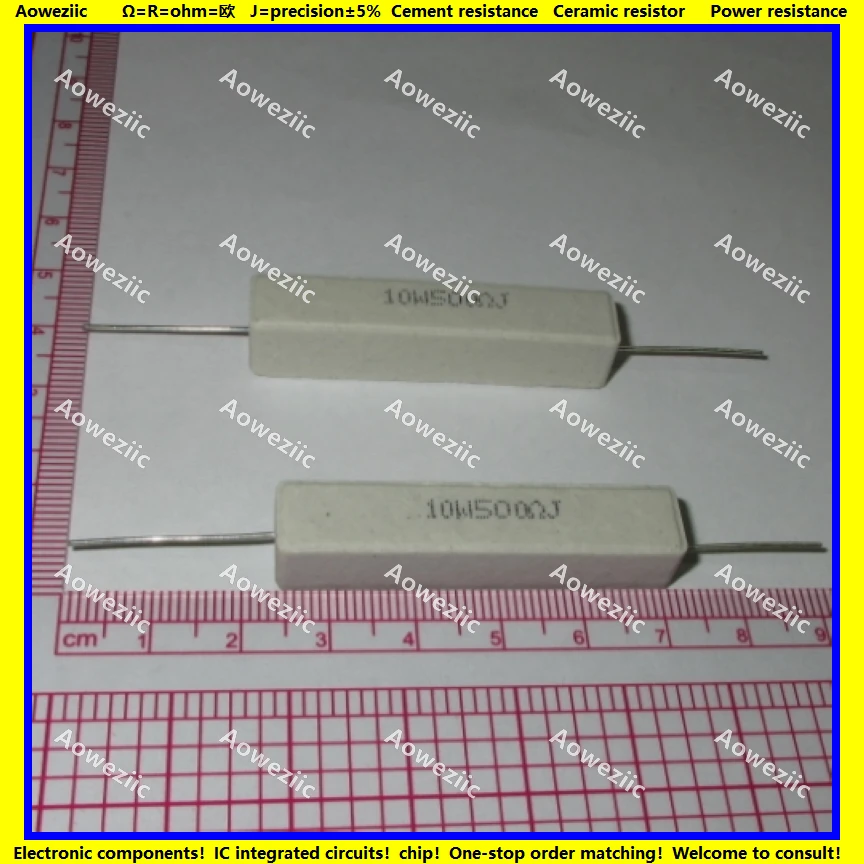 10Pcs RX27 Horizontal cement resistor 10W 500 ohm 500 RJ 10W500RJ 10W500ohm Ceramic Resistance precision 5% Power resistance
10Pcs RX27 Horizontal cement resistor 10W 500 ohm 500 RJ 10W500RJ 10W500ohm Ceramic Resistance precision 5% Power resistance