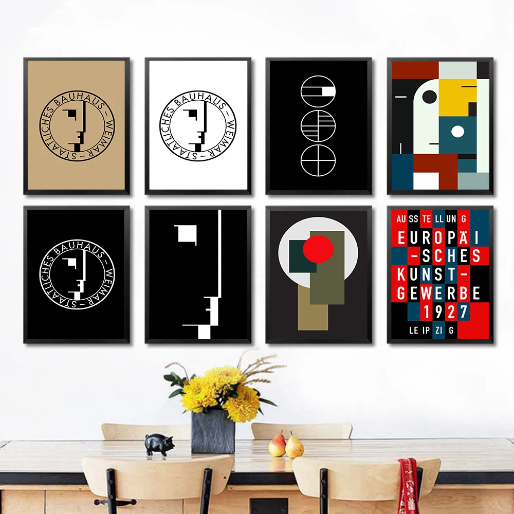 Bauhaus Exhibition Unique Geometric Poster Minimalist Art Canvas Print Abstract Painting Wall Picture for Living Room Home Decor
Bauhaus Exhibition Unique Geometric Poster Minimalist Art Canvas Print Abstract Painting Wall Picture for Living Room Home Decor