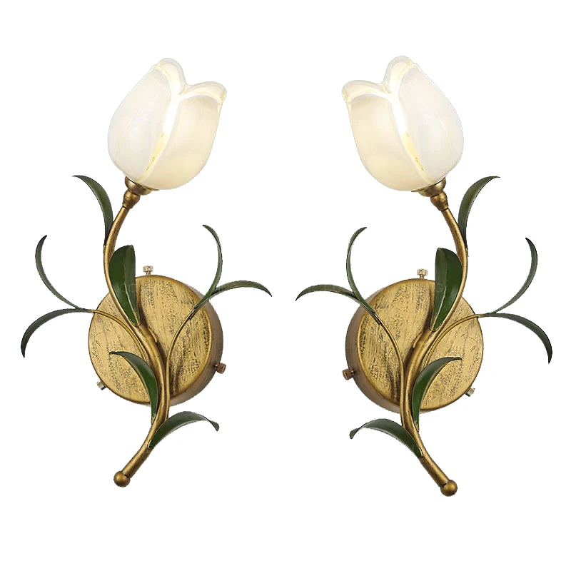 Flower Glass Lampshade Wall Lamps Vintage Gold Wall Sconce Lights Creative Decorative Light In Restaurant Bedroom Living Room
Flower Glass Lampshade Wall Lamps Vintage Gold Wall Sconce Lights Creative Decorative Light In Restaurant Bedroom Living Room