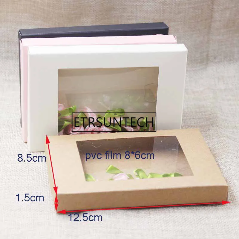 500pcs Multicolor Kraft Paper Gift Package Box With Clear PVC Window Candy Favors Display Packaging Box
500pcs Multicolor Kraft Paper Gift Package Box With Clear PVC Window Candy Favors Display Packaging Box