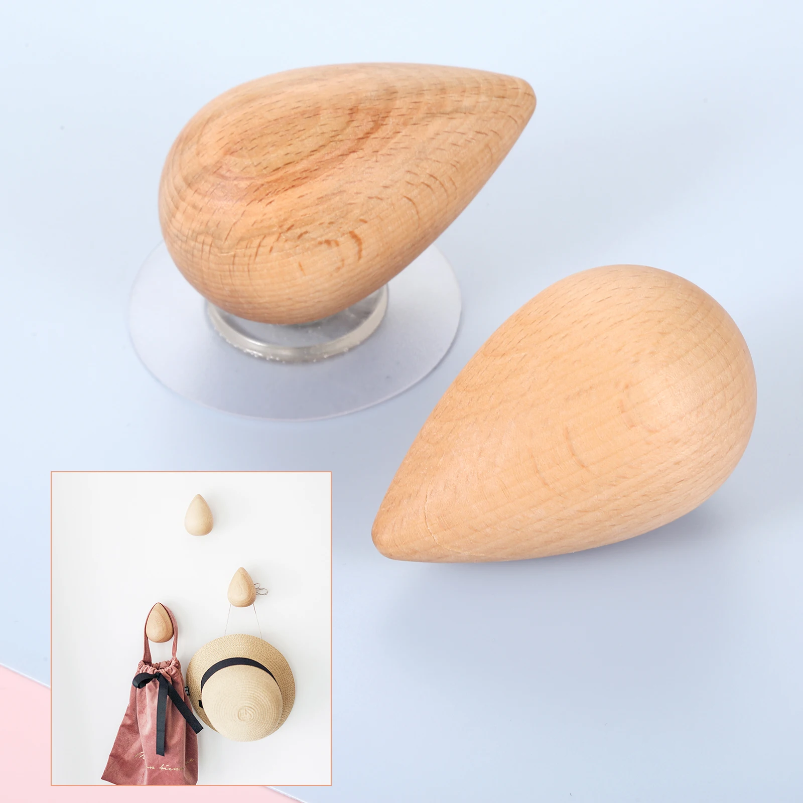 1 set solid wood hooks water drop shape Nordic style wall hooks wall wooden hanging hats bags clothes rack
1 set solid wood hooks water drop shape Nordic style wall hooks wall wooden hanging hats bags clothes rack