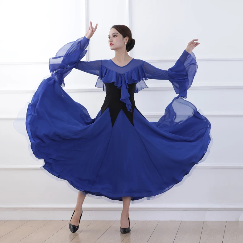 New Ballroom Dance Competition Dress Standard Women Waltz Clothes Long Sleeves Modern Dance Costumes
New Ballroom Dance Competition Dress Standard Women Waltz Clothes Long Sleeves Modern Dance Costumes