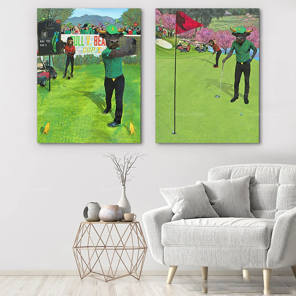 Bull and bear stock market, golf art, office investment poster financial artwork-gift for stock market lovers
Bull and bear stock market, golf art, office investment poster financial artwork-gift for stock market lovers