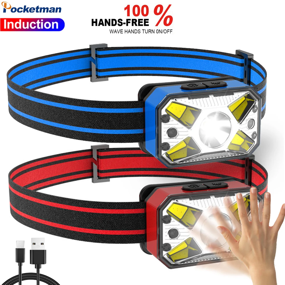 IR Sensor Led Headlamp strong lights headlight 7 mode COB Headlight with red light head flashlight outdoor camping fishing lamp
IR Sensor Led Headlamp strong lights headlight 7 mode COB Headlight with red light head flashlight outdoor camping fishing lamp