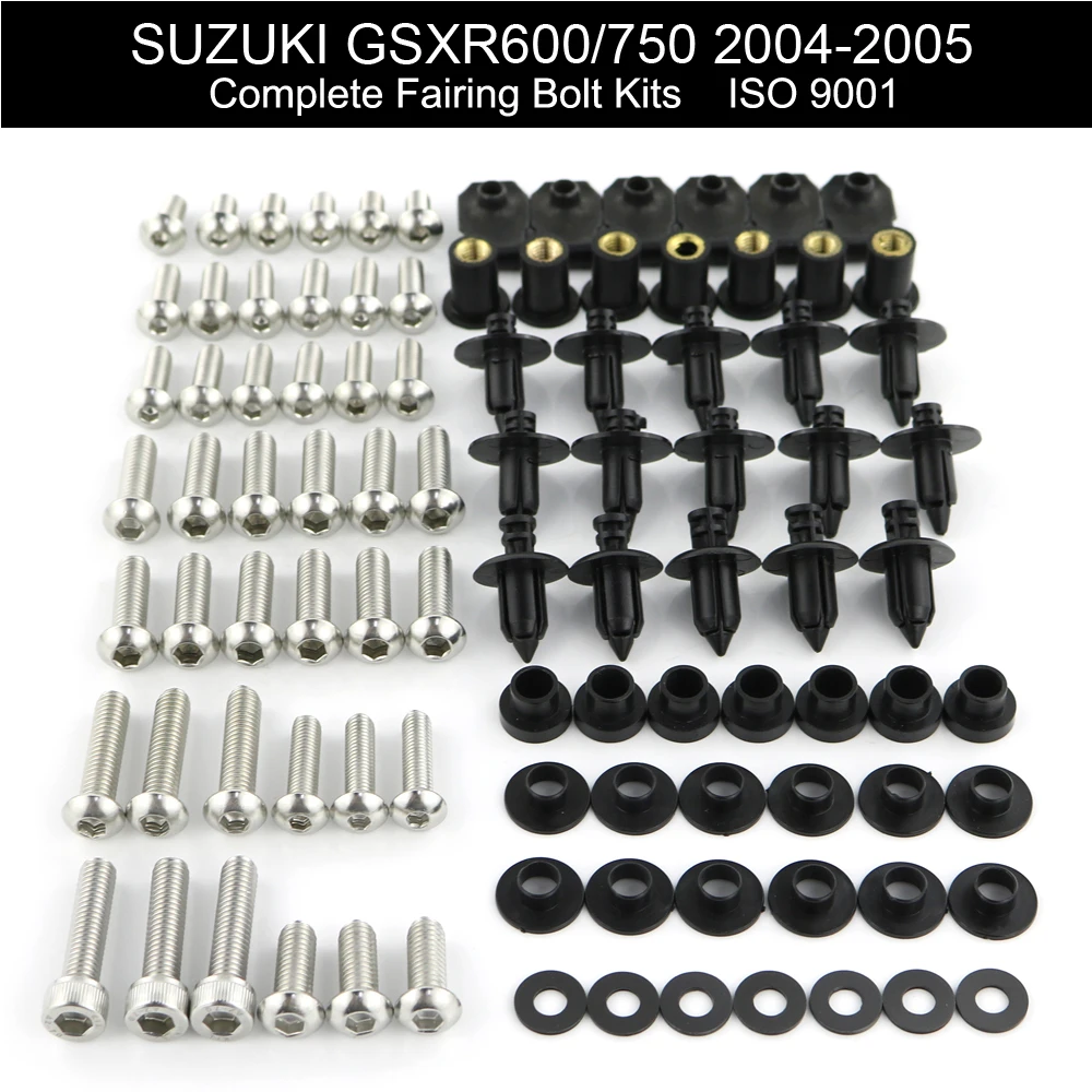 Подходит для Suzuki GSXR600 GSX-R600 GSXR 600 750 2004 2005 полный комплект обтекателя Болты Наборы винты обтекатель зажимы гайки Нержавеющая сталь
Подходит для Suzuki GSXR600 GSX-R600 GSXR 600 750 2004 2005 полный комплект обтекателя Болты Наборы винты обтекатель зажимы гайки Нержавеющая сталь