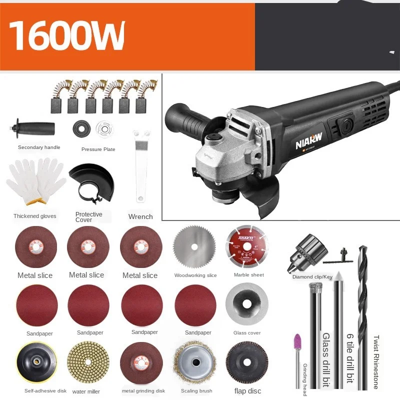 Angle grinder polishing machine high-power polishing machine household small multi-function grinding and cutting machine hand gr
Angle grinder polishing machine high-power polishing machine household small multi-function grinding and cutting machine hand gr